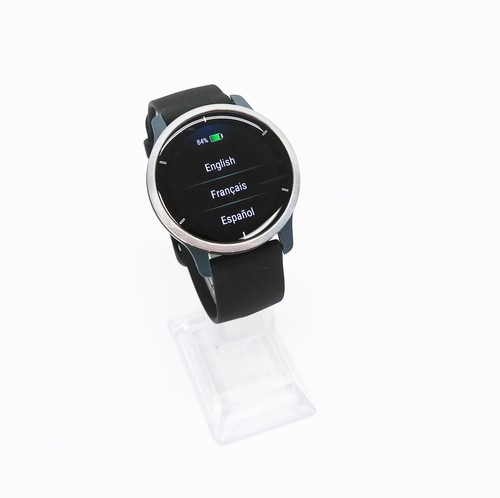Reloj inteligente Garmin Venu 2 GPS de 45 mm bisel plateado con estuche azul granito LEER - Imagen 2 de 4