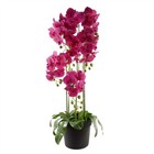 110cm Large Pink Orchid Plant with 41 Real Touch Flowers for Home Decor Display