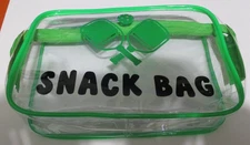 UNISEX PICKLEBALL NEW CLEAR PLASTIC SNACK BAG 7X5 FREE SHIPPING