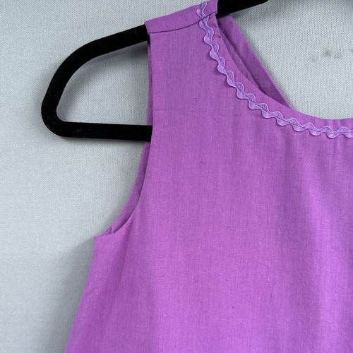 Drop Waist Ruffled Little Girl Dress 6 Purple Cat Lace Prairie Cottage Easter - Picture 7 of 13