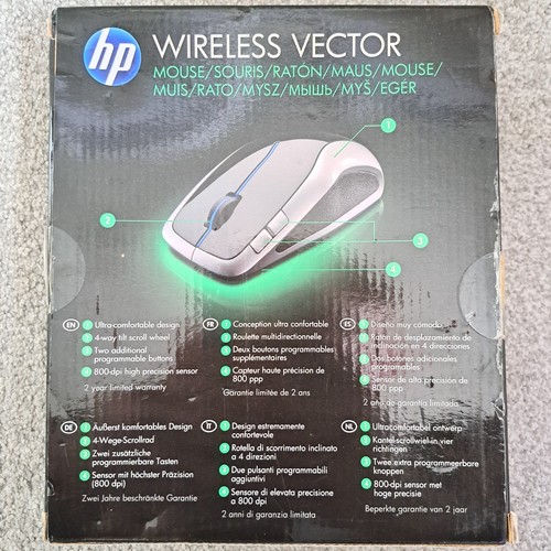 HP Wireless Vector Mouse 2008 Brand New Sealed Retro Hardware Windows Microsoft - Picture 2 of 5