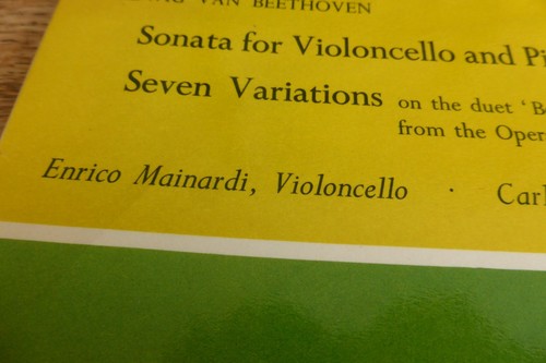 Beethoven Cellosonate Enrico Mainardi Zecchi ED1 DGG Tulpen DGM 18353 RARE LP - Bild 4 von 5