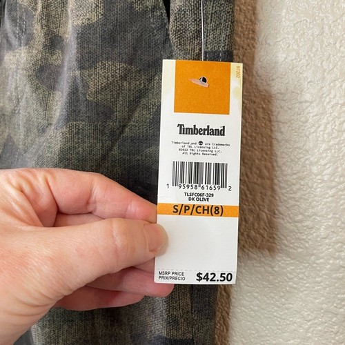 NWT Timberland Youth Camo Play Shorts W/ Drawstring Elastic Waist Size S (8) - Picture 3 of 8