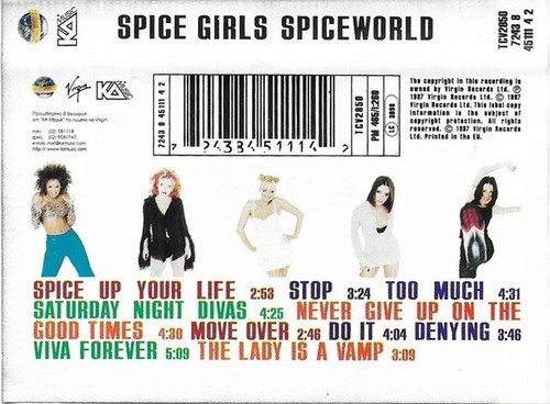 Spice Girls – Spiceworld Cassette Original Bulgarian Edition 1997 Rare Like New - Picture 2 of 6