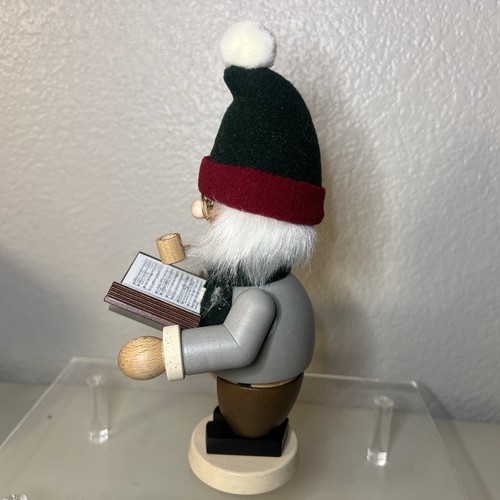 Caja y barril ranchero caroler fumador madera juguete de Navidad Erzgebirge Alemania - Imagen 3 de 13