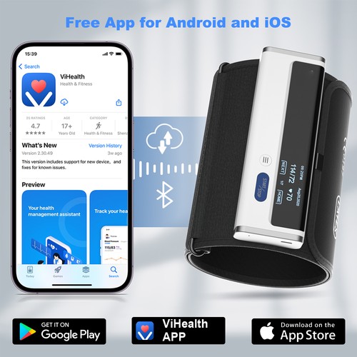 Checkme BP2A Kabelloses Oberarm-Blutdruckmessgerät Bluetooth BRANDNEU - Bild 6 von 15