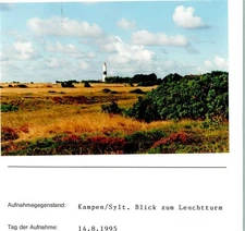 10129092 - 2285 Kampen Leuchtturm Heide photo mounted on cardboard Sylt,