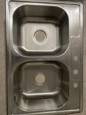 Dayton DSE233224 Equal Double Bowl Drop-in Stainless Steel Sink