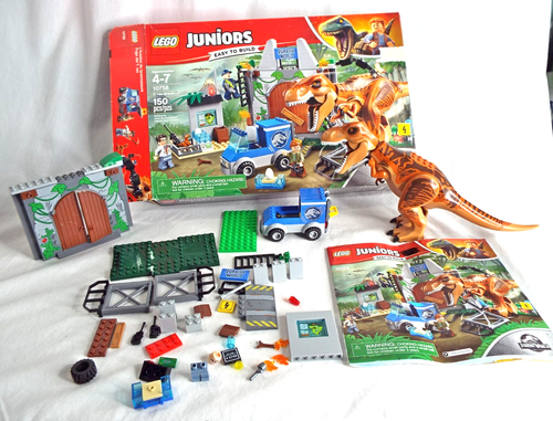LEGO Juniors: T rex Breakout 10758 Dinosaur Jurassic Park World Set Missing pcs - Picture 1 of 5