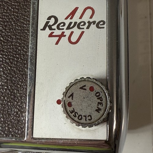 Vintage Revere 8 Model 40 8mm Wind Up Magazine Cine Movie Camera Case Film Works - Picture 8 of 22
