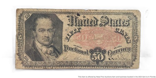Billete de moneda fraccional Allison serie 1875 50C 