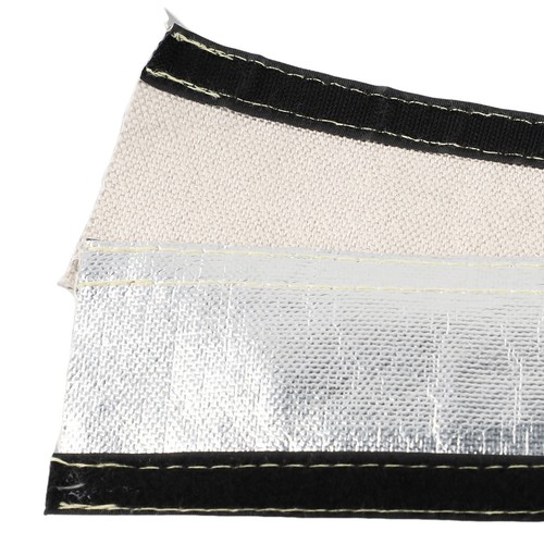 1x Metallic Heat Shield Sleeve Protector Insulated Wire Hose Cover Mat Wrap Tube - Picture 7 of 19