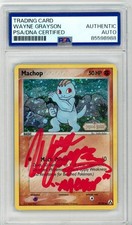 PSA Signed Wayne Grayson Pokémon TCG  Machop 57/92 Legend Maker Reverse Holo