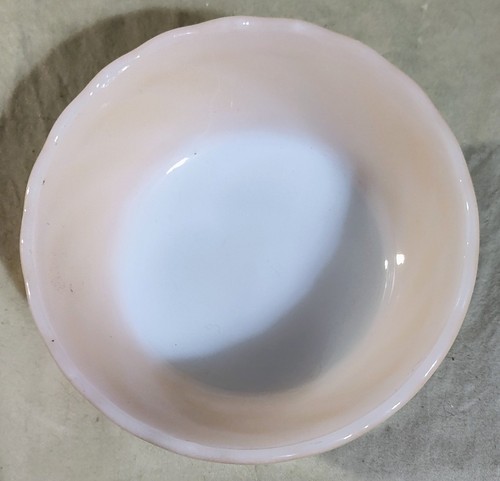 VINTAGE FIRE KING LUSTERWARE GLASS PEACH SUGAR AND CUSTARD BOWL PAIR IN EUC - Picture 7 of 7