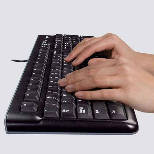 Logitech K120 Wired USB Italian Keyboard Layout ITA IT Computer Refurbished - Picture 4 of 4