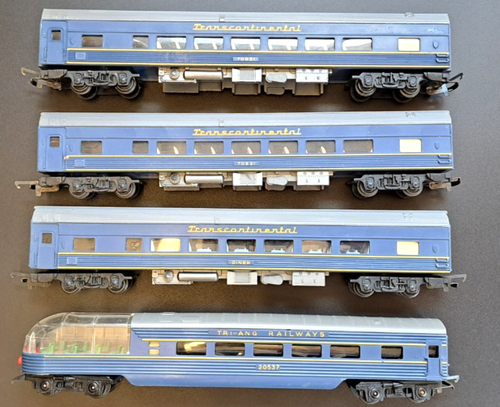 Tri-ang - Spurweite OO - Transcontinental Coaches x 4