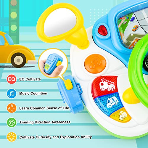 Steering Wheel Toys for Girls Boys - Baby Car Toys with Light and Music, - Picture 3 of 7