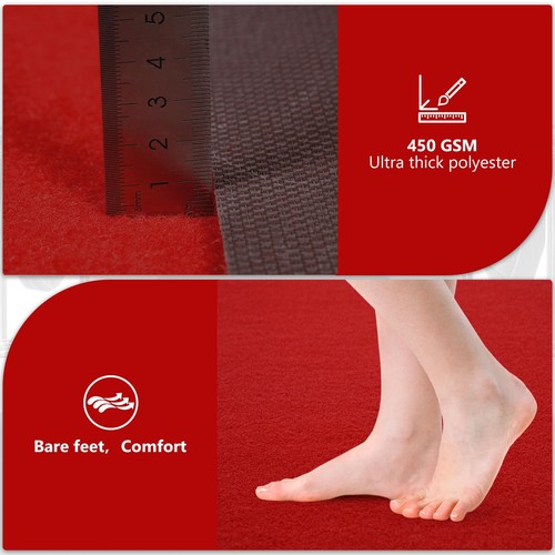 4ft x 20ft Extra Thick Red Carpet Runner for Party, Wedding and Events Decora... - Picture 4 of 7