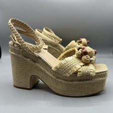 Sam Edelman Tate Platform Strapped Sandals Women  s Size 11M Natural Tan