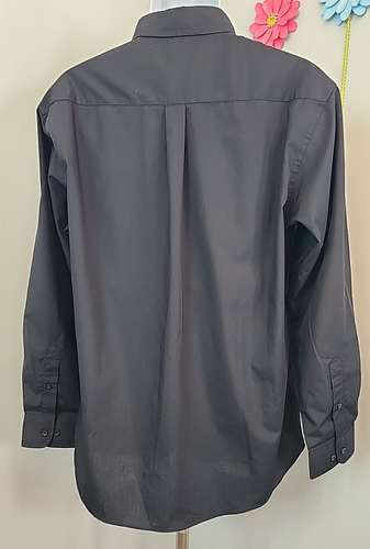 Port Authority Black Button Up Shirt Mens Size M Chest 45 Long Sleeves 321-35434 - Picture 2 of 5