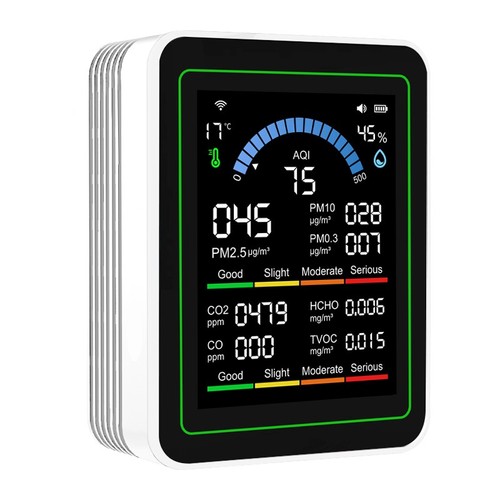 For TUYA WiFi Carbon Dioxide Air Quality Monitor 10 in 1 PM25 Hygrometer - Bild 1 von 23