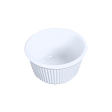 Thunder Group ML507W1 1 1/2 oz White Melamine Fluted Ramekin