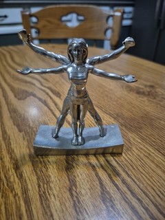 Jac Zagoory Vice Versa Vitruvian Couple Pewter Pen Holder with Box RARE