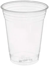 50 Count Clear 16 Ounce Drinking Cups Recyclable Heavyweight Ultra Clear Design