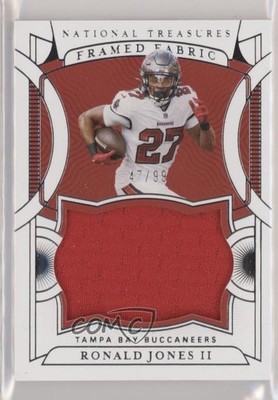 2021 Panini National Treasures Framed Fabric 47/99 Ronald Jones II #RJ 8em