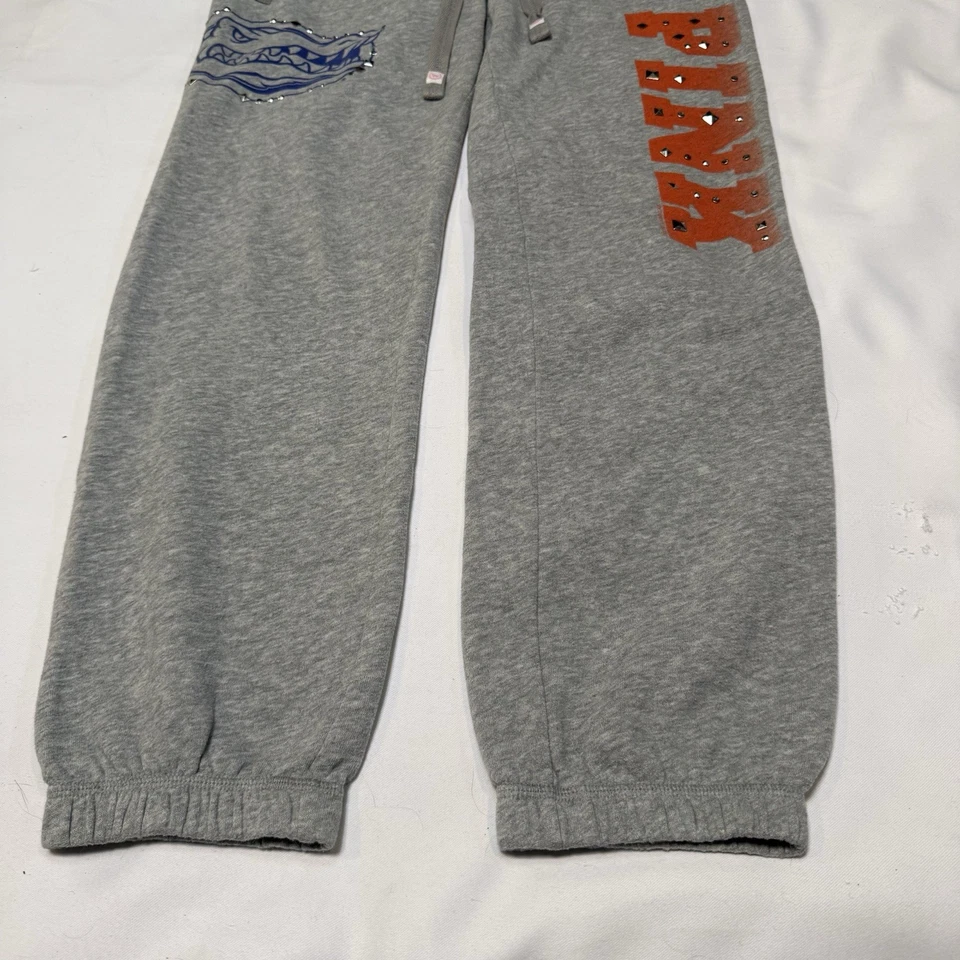 Vintage Y2K Pink Victoria Secret Gray Sweat Pants Collegiate Collection XS RARE - Image 3 of 4