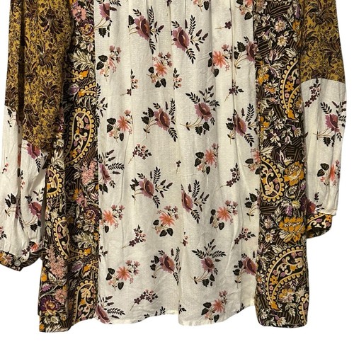 Jane & Delancey Floral Button-Up Women's Top Peasant Boho Floral Fairy NWT M - Picture 8 of 11