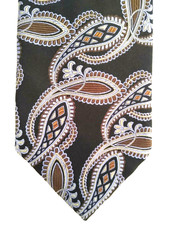 Robert Talbott TIE Black Paisley 100% Silk Made in USA for Nordstroms