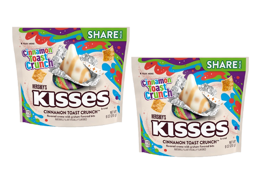 2x Packungen HERSHEY'S KISSES Zimt Toast Crunch aromatisierte Süßigkeiten - 9oz Beutel - Bild 2 von 2