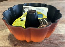 NORDIC WARE Vintage 9  Mini Bundt Pan Heavy Cast Aluminum Orange