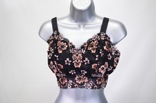 NWT Cosabella Savona Super Curvy Longline Bralette Black Mandorla Floral Small