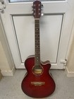 Electro Acoustic Guitar Earthfire Roundback Tiger Flame Single Cutaway VGC