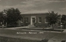 Belleville, Kansas KS United States Post Office Original Vintage Real Photo RPPC