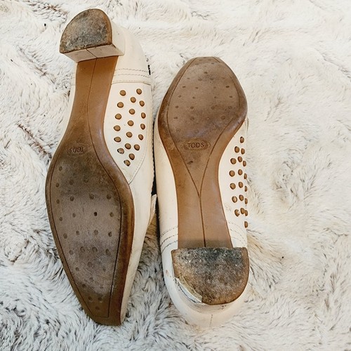 TODS CREAM LOAFER SIZE 37 - Picture 8 of 13