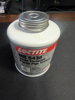 NEW Loctite MR 5438 ''no more leaks'' White Thread Pipe Sealant 16 oz. EXP 06/28