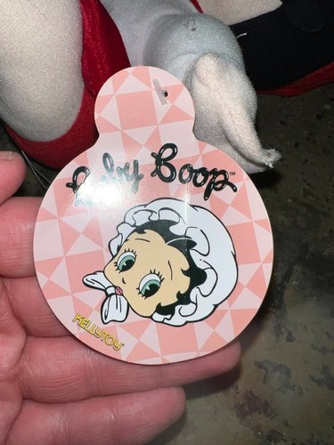 11 Zoll Betty Boop Baby rot & weiß Kleid Plüschpuppe Kellytoy 2006 Vintage mit Etikett - Bild 4 von 4