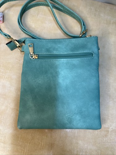 Isabelle Crossbody Handbag Vegan Leather - Green Mint NWT - Picture 2 of 4