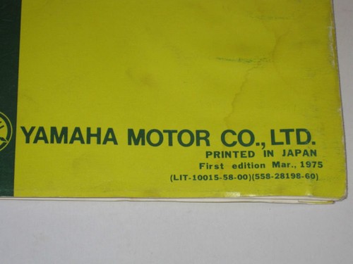 Official 1975 Yamaha DT100 C Parts List Manual Catalog LIT-10015-58-00 - Picture 3 of 3