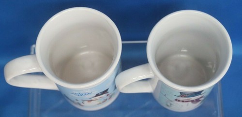 2 Christmas Royal Norfolk 12 oz Coffee Cups Mugs Snowmen with Merry Bright - Picture 4 of 5