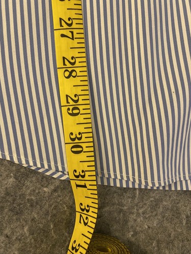 Polo Ralph Lauren Mens Shirt XXL Blue White Striped Button Down Custom Fit L/S - Picture 7 of 11