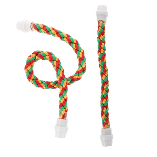 2 PCS Bird Rope Perch Parrot Cage Toy le plus cher for Parakeet Budgies Macaw