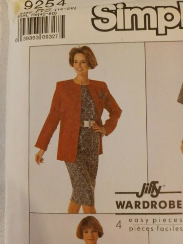 DE COLECCIÓN SIMPLICITY MISSES CHAQUETA TOP FALDA PATRÓN 9254 TALLA 14-22 - Imagen 2 de 6