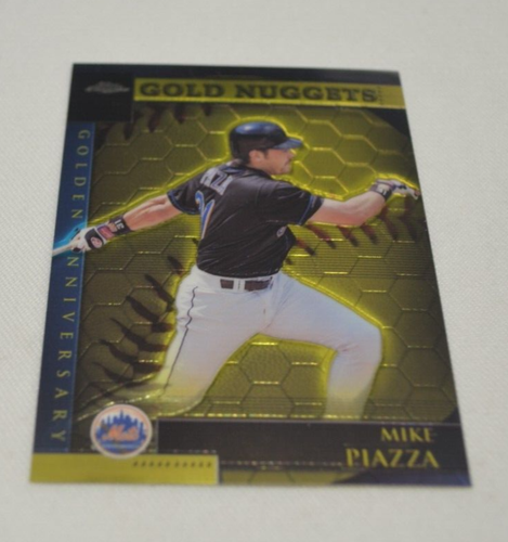 2000 Topps Chrome - Mike Piazza Mets Catcher Gold Nuggets Ga19 - Imagen 4 de 7