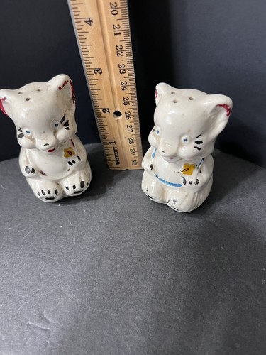 Vintage Shawnee Pottery Painted Bears Salt and Pepper Shakers