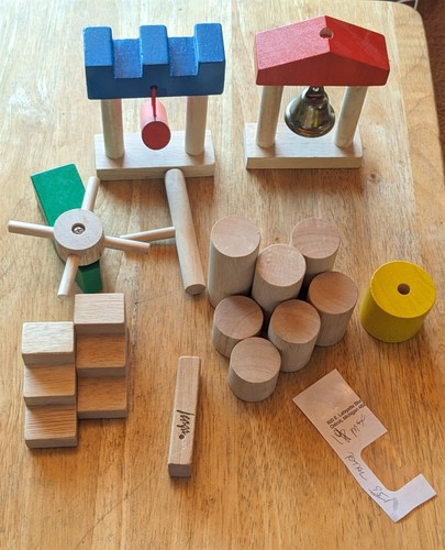 Little Tree Domino Rally People  All Wooden 95 Pieces - Picture 4 of 5