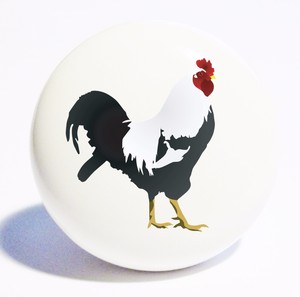 BLACK-amp-WHITE-ROOSTER-COLORFUL-DECOR-CERAMIC-KITCHEN-KNOB-DRAWER-CABINET-PULL